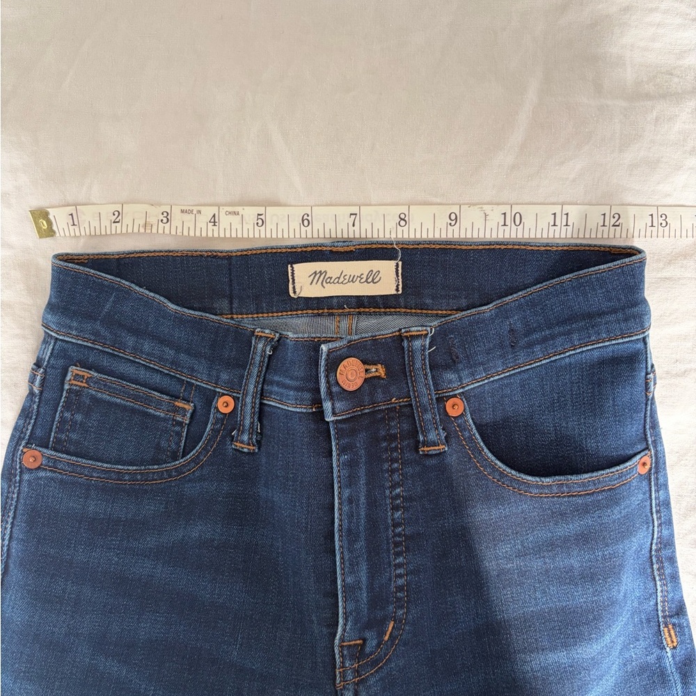 MADEWELL High Rise Dark Wash Skinny Jeans - Picture 9 of 9